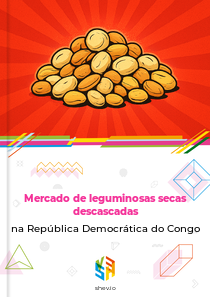 Mercado de leguminosas secas descascadas na República Democrática do Congo