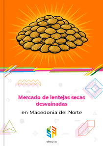 Mercado de lentejas secas desvainadas en Macedonia del Norte