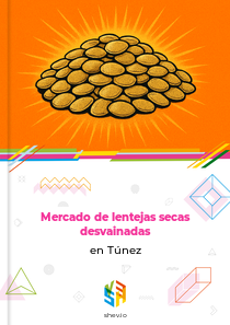Mercado de lentejas secas desvainadas en Túnez
