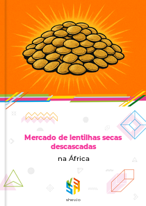 Mercado de lentilhas secas descascadas na África