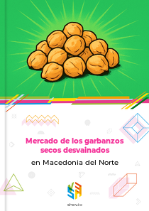 Mercado de los garbanzos secos desvainados en Macedonia del Norte