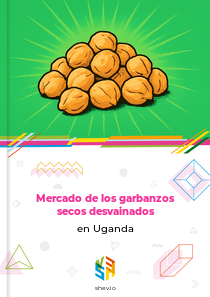 Mercado de los garbanzos secos desvainados en Uganda