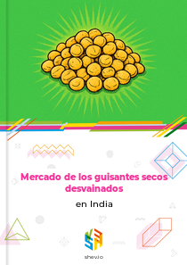 Mercado de los guisantes secos desvainados en India