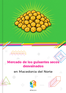 Mercado de los guisantes secos desvainados en Macedonia del Norte