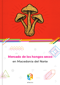 Mercado de los hongos secos en Macedonia del Norte