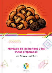 Mercado de los hongos y las trufas preparados en Corea del Sur
