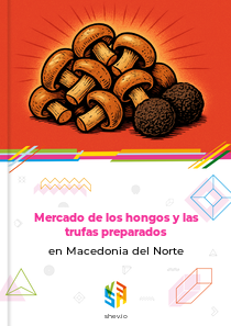 Mercado de los hongos y las trufas preparados en Macedonia del Norte
