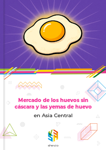 Mercado de los huevos sin cáscara y las yemas de huevo en Asia Central