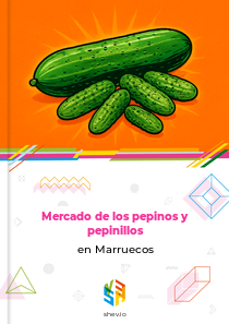 Mercado de los pepinos y pepinillos en Marruecos
