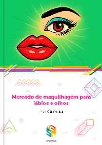 Mercado de maquilhagem para lábios e olhos na Grécia