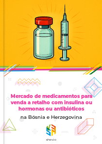 Mercado de medicamentos para venda a retalho com insulina ou hormonas ou antibióticos na Bósnia e Herzegovina