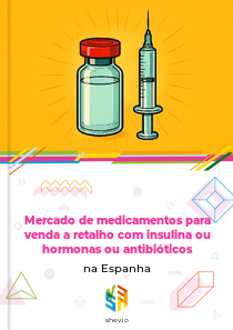 Mercado de medicamentos para venda a retalho com insulina ou hormonas ou antibióticos na Espanha