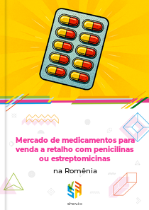 Mercado de medicamentos para venda a retalho com penicilinas ou estreptomicinas na Romênia