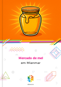 Mercado de mel em Mianmar