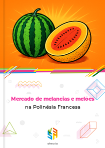 Mercado de melancias e melões na Polinésia Francesa