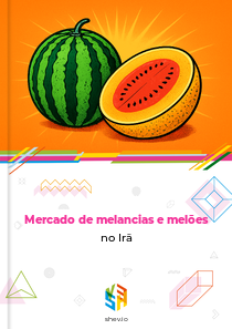Mercado de melancias e melões no Irã
