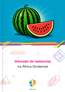 Mercado de melancias na África Ocidental