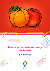 Mercado de melocotones y nectarinas en Yemen