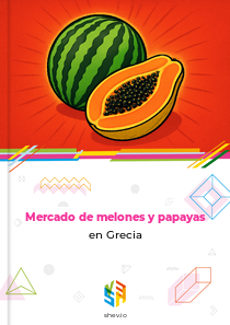 Mercado de melones y papayas en Grecia