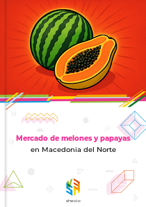 Mercado de melones y papayas en Macedonia del Norte