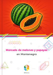 Mercado de melones y papayas en Montenegro