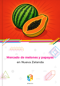 Mercado de melones y papayas en Nueva Zelanda