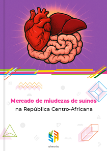 Mercado de miudezas de suínos na República Centro-Africana