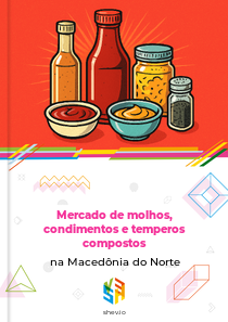 Mercado de molhos, condimentos e temperos compostos na Macedônia do Norte