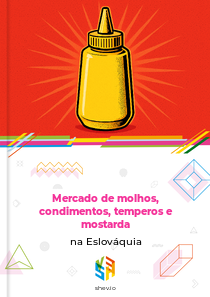 Mercado de molhos, condimentos, temperos e mostarda na Eslováquia