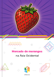 Mercado de morangos na Ásia Ocidental