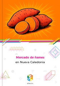 Mercado de ñames en Nueva Caledonia