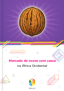 Mercado de nozes com casca na África Ocidental
