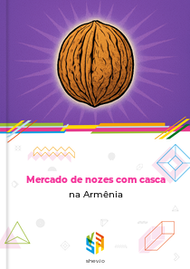Mercado de nozes com casca na Armênia