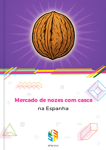 Mercado de nozes com casca na Espanha