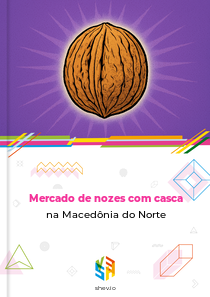 Mercado de nozes com casca na Macedônia do Norte
