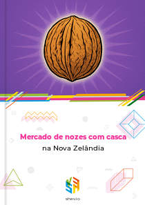 Mercado de nozes com casca na Nova Zelândia