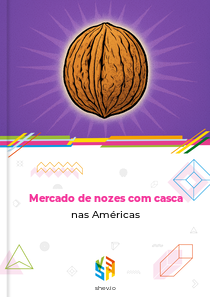 Mercado de nozes com casca nas Américas