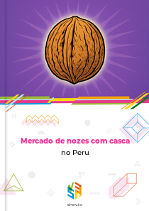 Mercado de nozes com casca no Peru