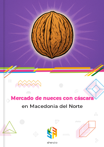 Mercado de nueces con cáscara en Macedonia del Norte