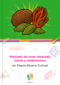 Mercado de nuez moscada, macis y cardamomos en Papúa Nueva Guinea