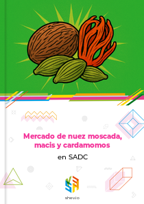 Mercado de nuez moscada, macis y cardamomos en SADC