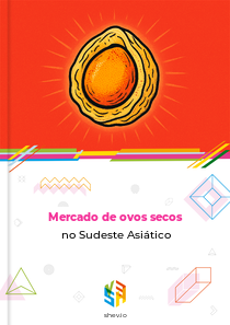 Mercado de ovos secos no Sudeste Asiático