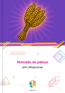 Mercado de painço em Mianmar