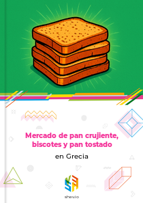 Mercado de pan crujiente, biscotes y pan tostado en Grecia