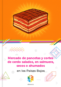 Mercado de pancetas y cortes de cerdo salados, en salmuera, secos o ahumados en los Países Bajos