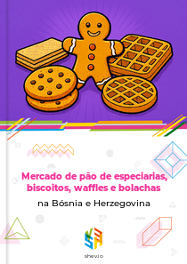 Mercado de pão de especiarias, biscoitos, waffles e bolachas na Bósnia e Herzegovina