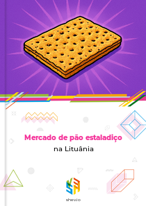 Mercado de pão estaladiço na Lituânia