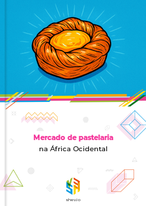 Mercado de pastelaria na África Ocidental