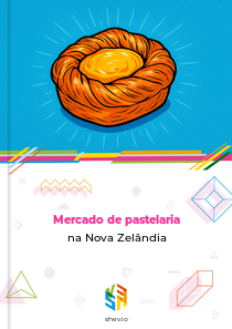 Mercado de pastelaria na Nova Zelândia