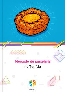 Mercado de pastelaria na Tunísia